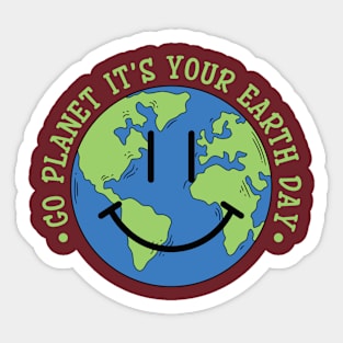 Go Planet it's your Earth Day Sticker